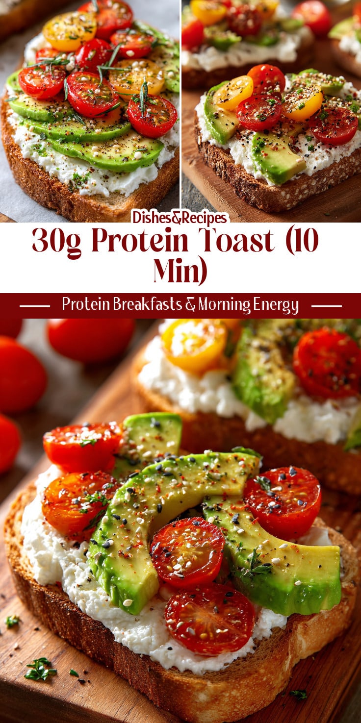 30g Protein Cottage Cheese Toast (10 Minutes)