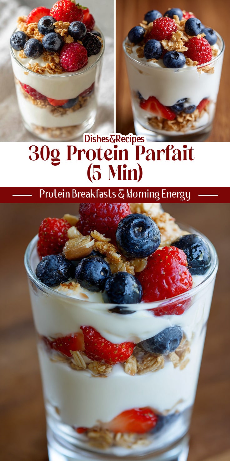 30g Protein Greek Yogurt Parfait (5 Minutes)