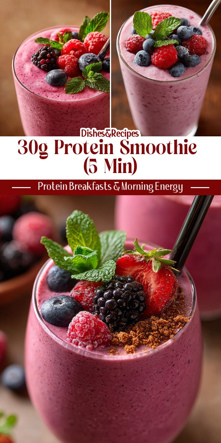 30g Protein Greek Yogurt Smoothie (5 Minutes)