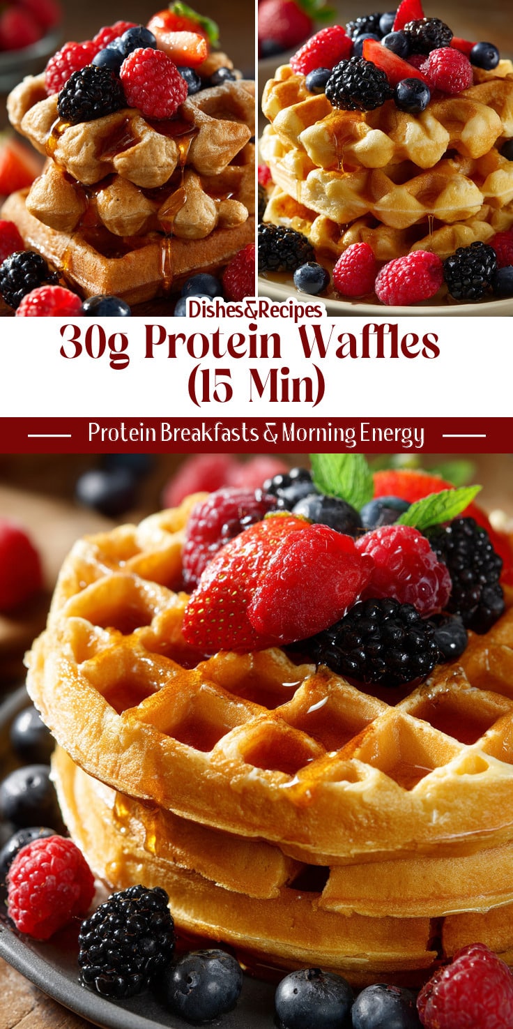 30g Protein Waffles (15 Minutes)