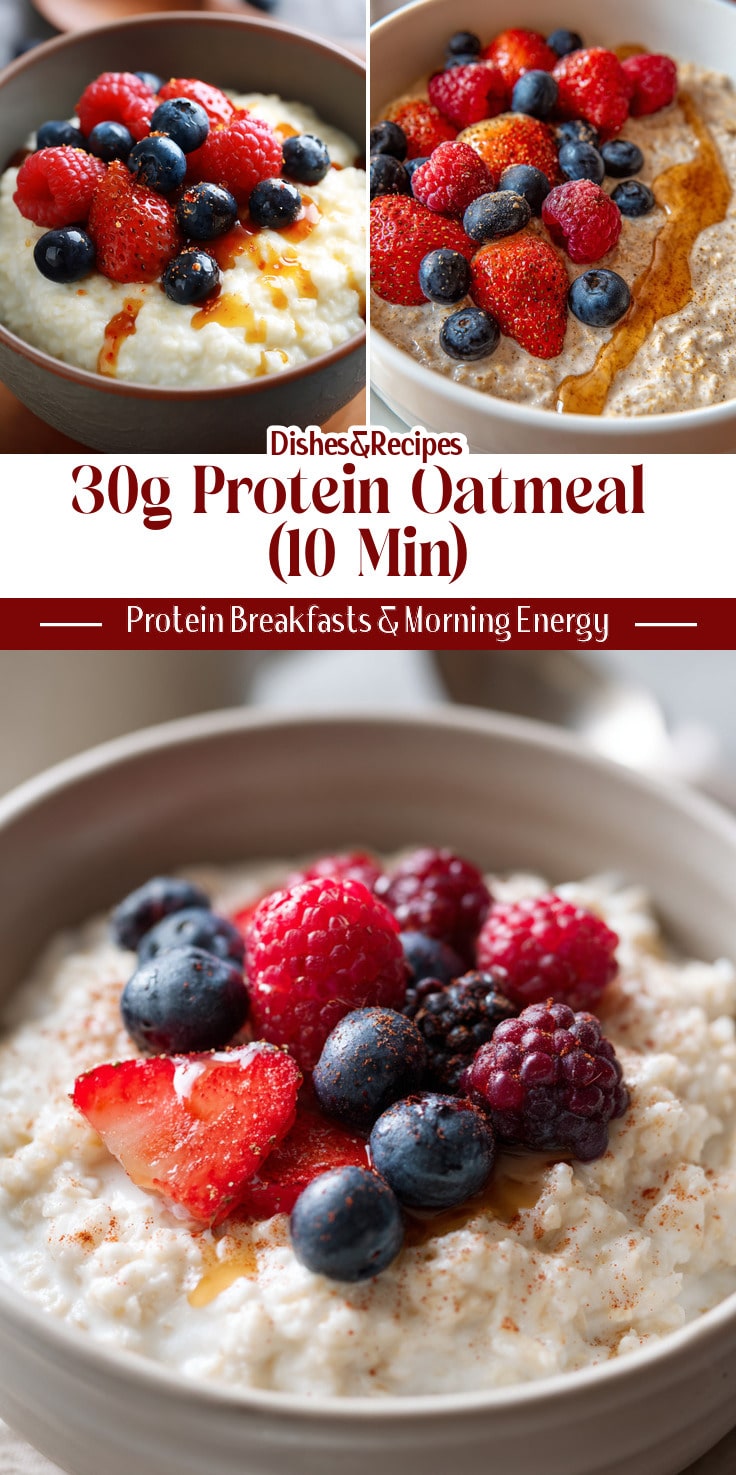 30g Protein Oatmeal with Egg Whites (10 Minutes)