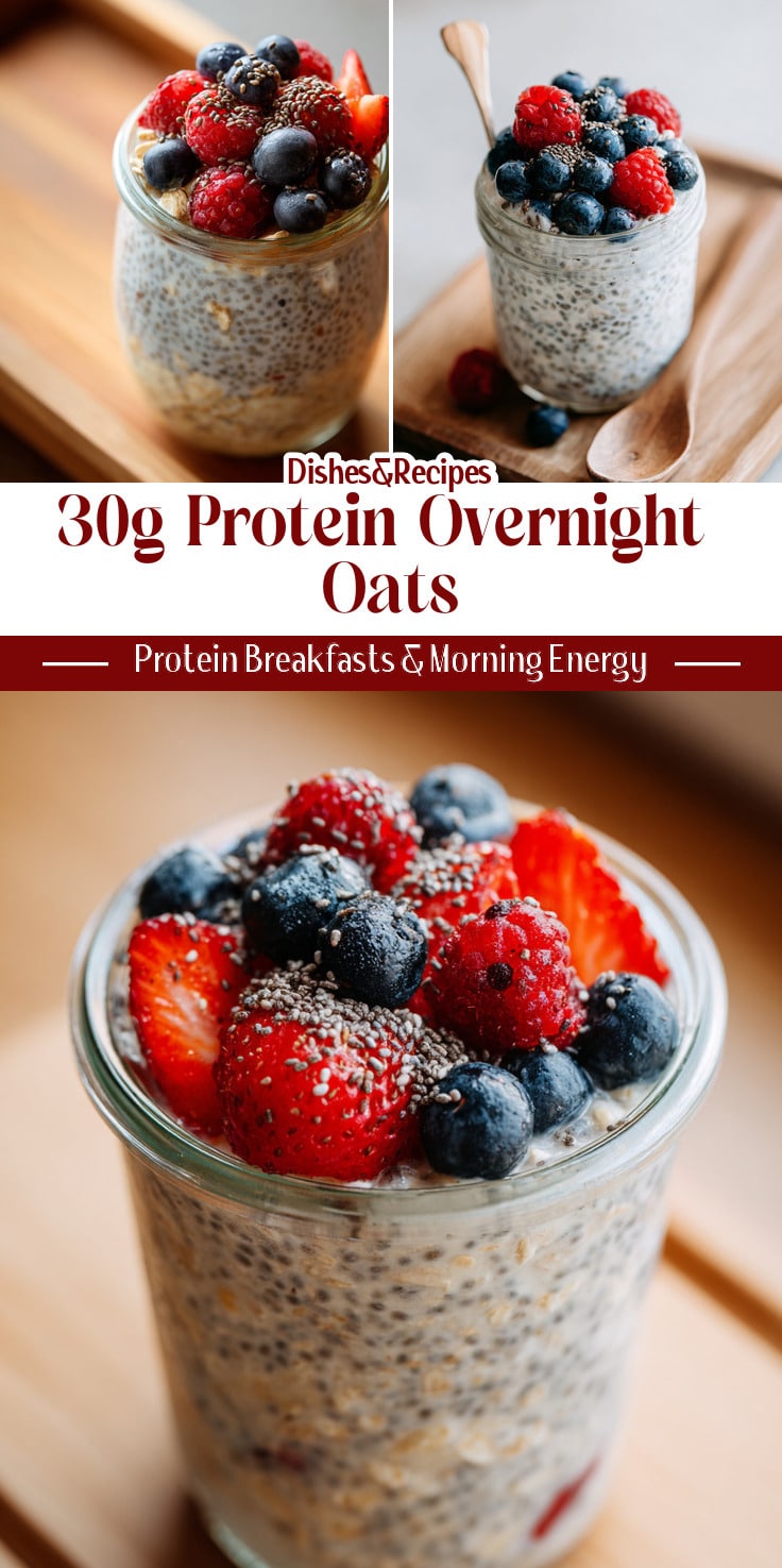 30g Protein Overnight Oats for Fat Loss
