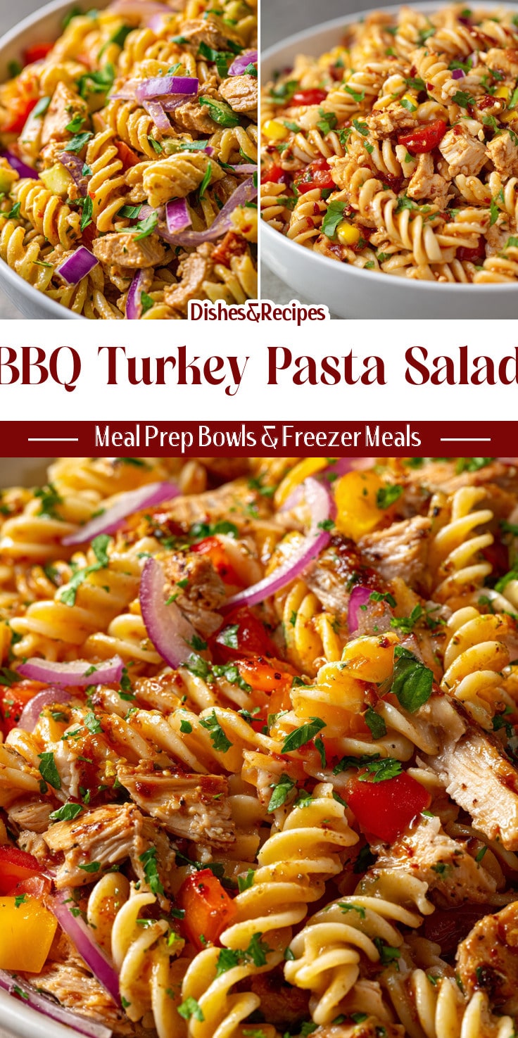 BBQ Turkey Protein Pasta Salad for Summer Gatherings