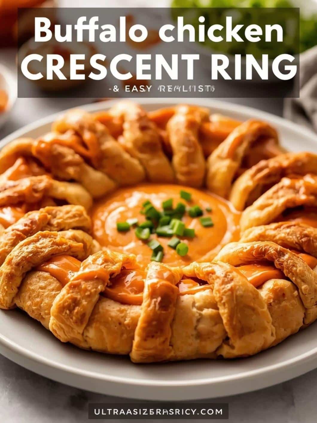Buffalo Chicken Crescent Ring for Easy Appetizers