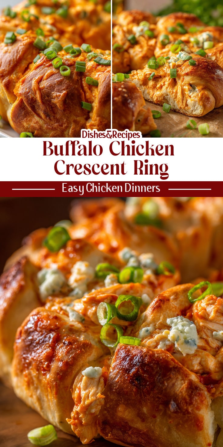 Buffalo Chicken Crescent Ring for Easy Appetizers