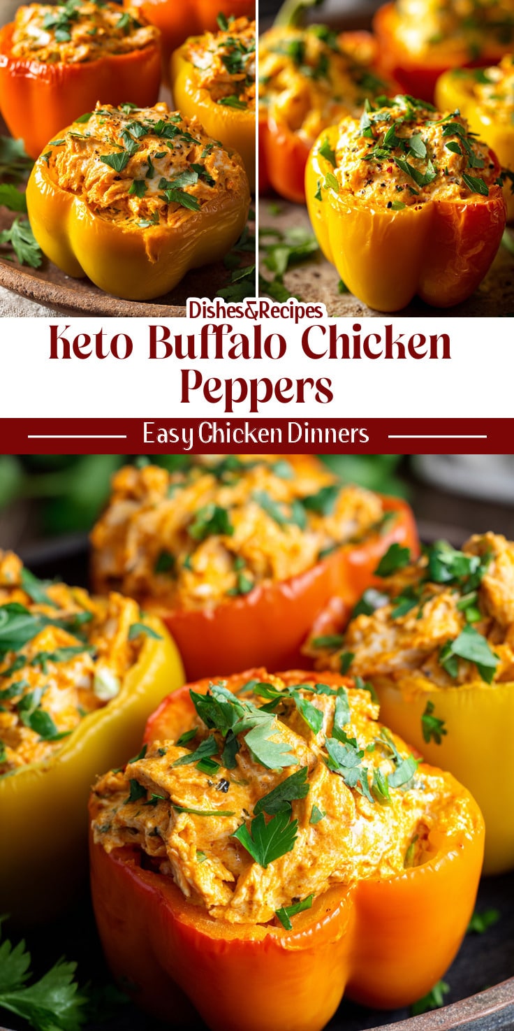 Keto Buffalo Chicken Stuffed Peppers for Easy Weeknight Meals