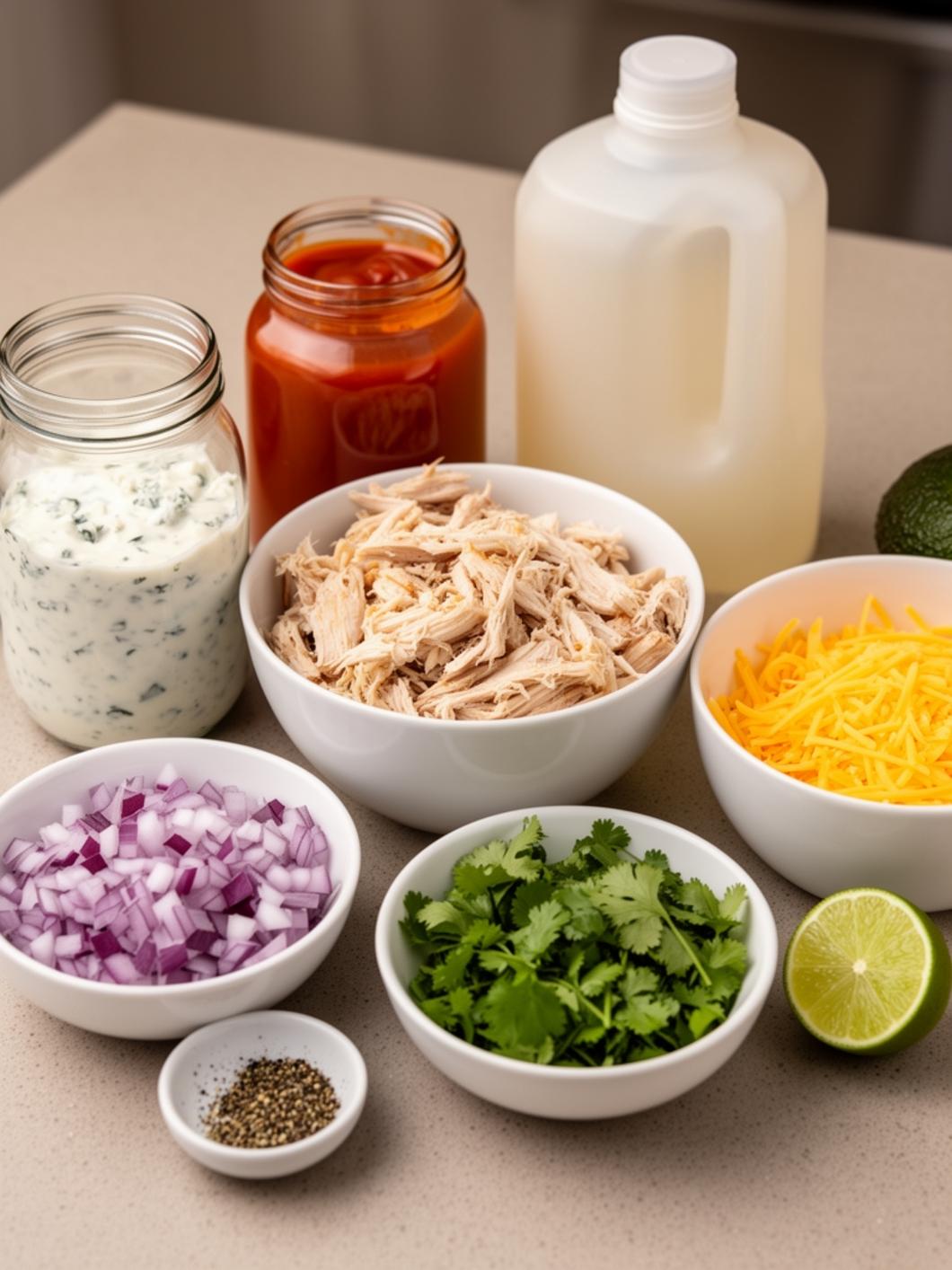 Buffalo Chicken Stuffed Avocados (Tex Mex Inspired)