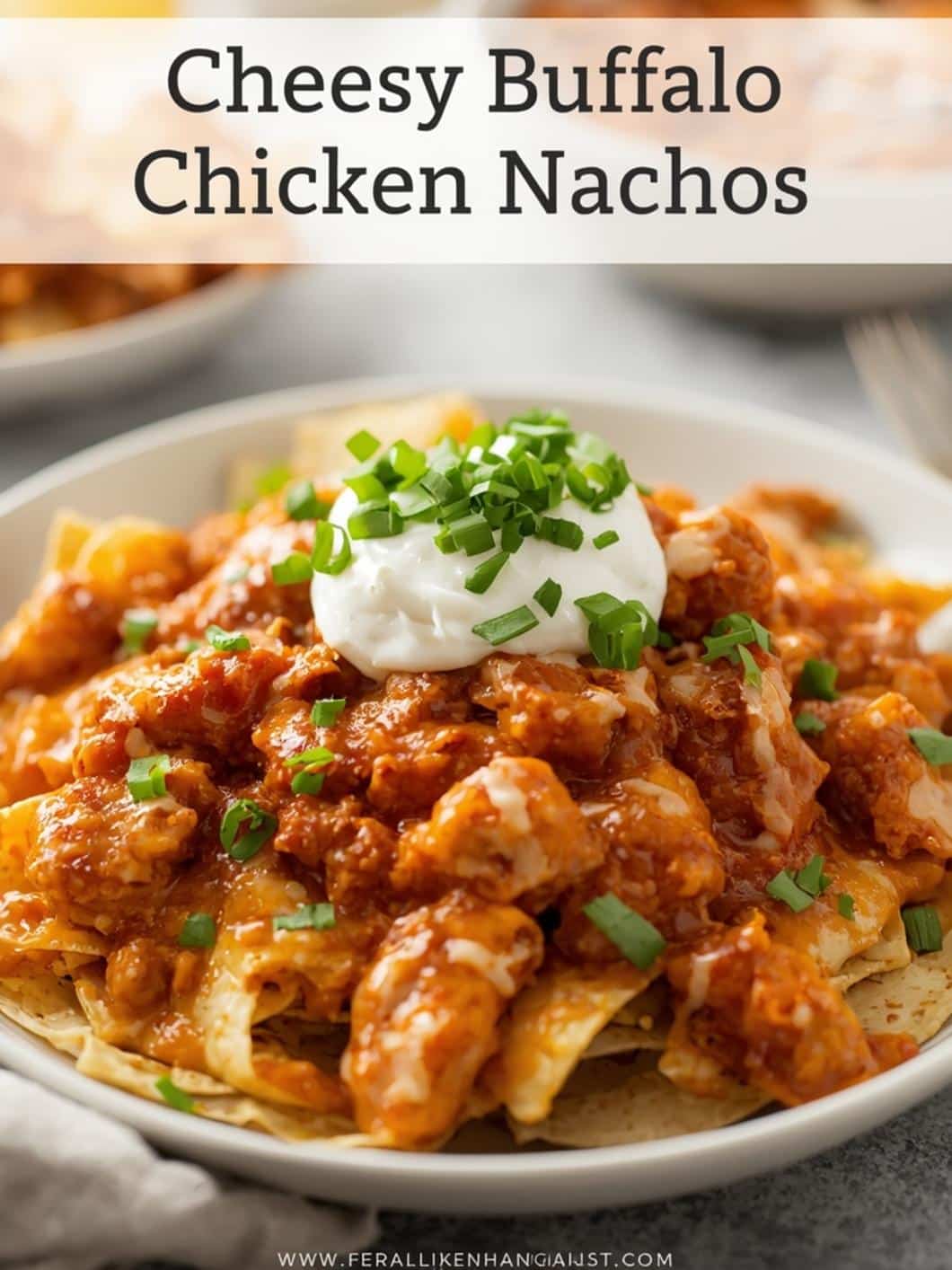 Cheesy Buffalo Chicken Nachos for Game Day