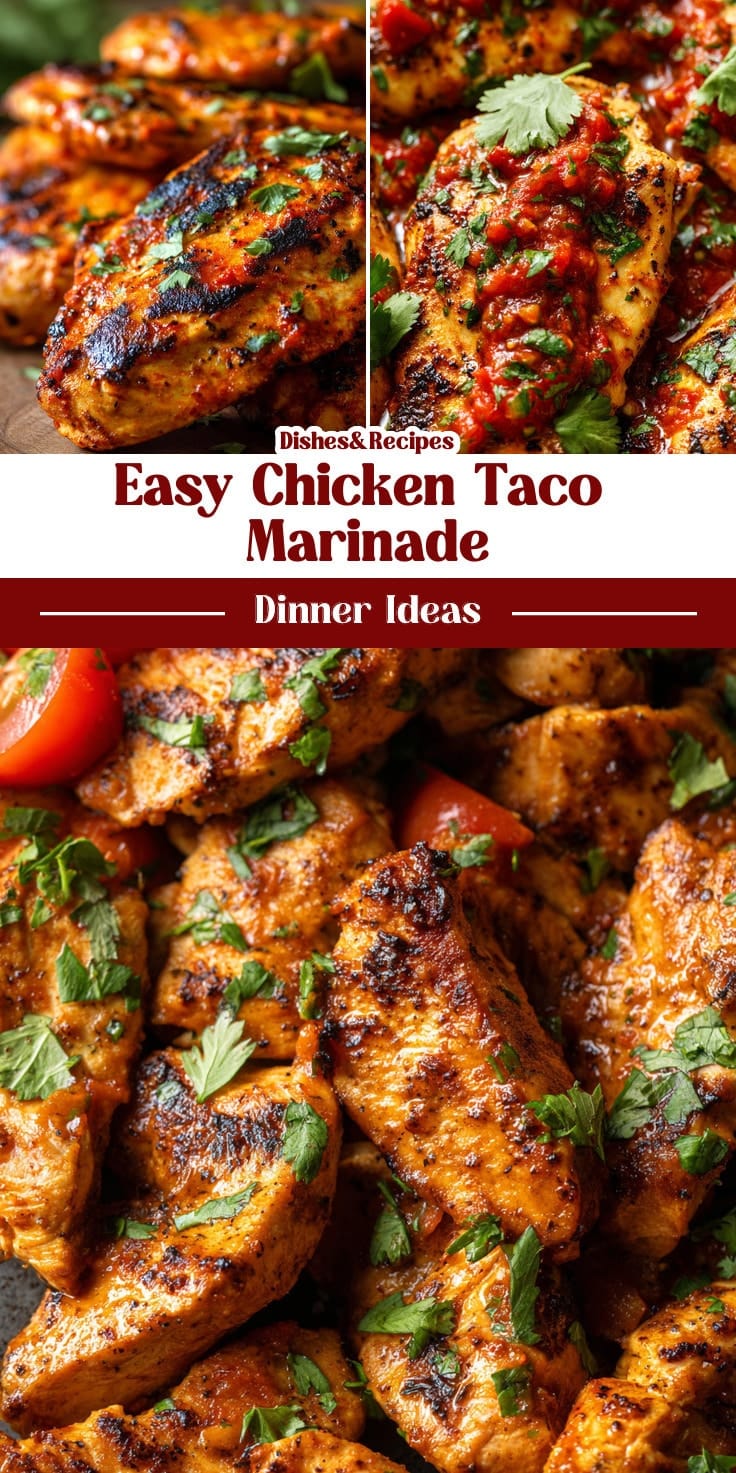 Easy Chicken Taco Marinade with Fresh Tomato Lime Sauce