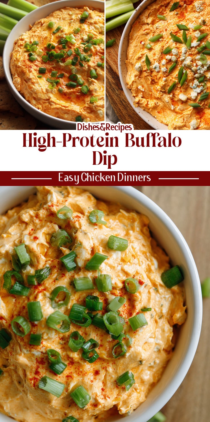 High-Protein Buffalo Chicken Dip for Super Bowl Parties