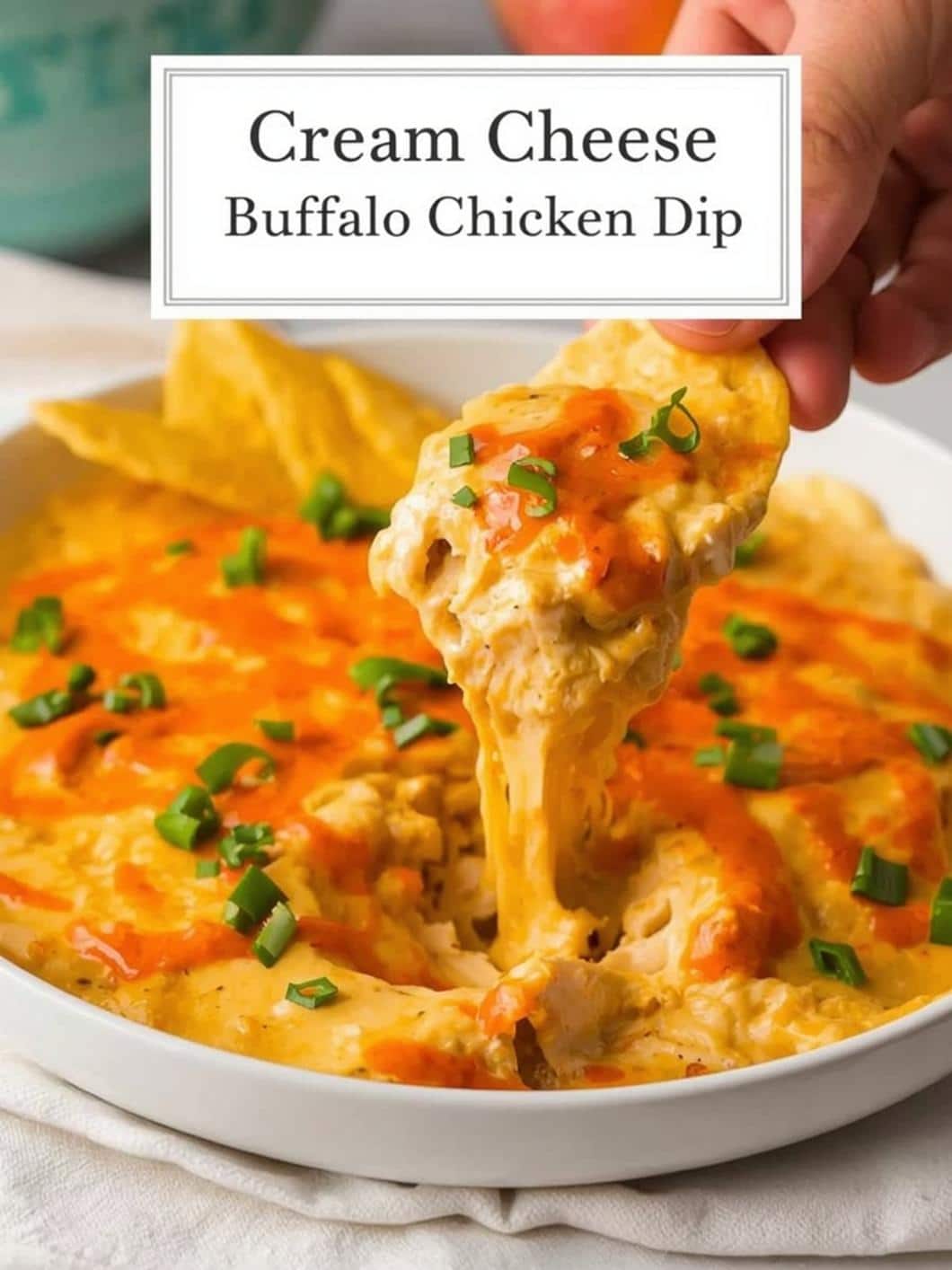 Cream Cheese Buffalo Chicken Dip (Easy Bar Food)