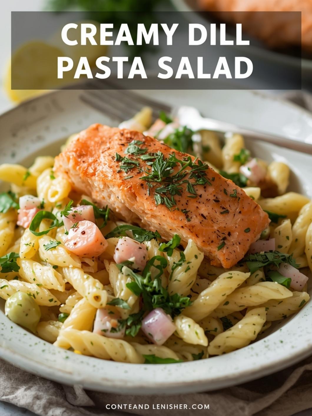 Creamy Dill Salmon Pasta Salad for Dinner