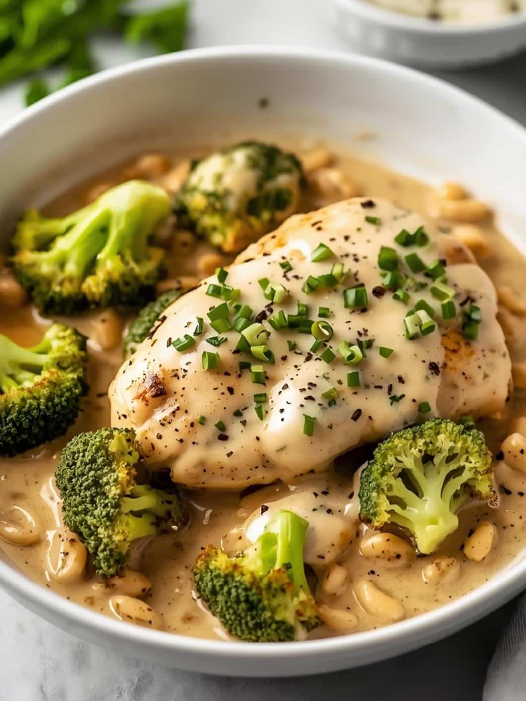 Creamy Garlic Chicken with Roasted Broccoli (Healthy & Low Carb) 15 Creamy Garlic Chicken with Roasted Broccoli (Healthy & Low Carb)
