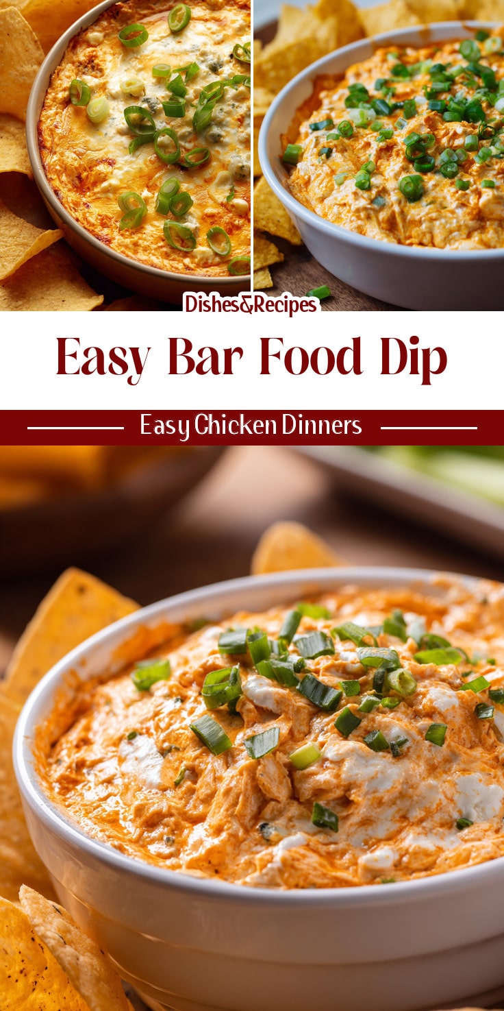 Creamy Ranch Buffalo Chicken Dip for Parties (Easy Bar Food)