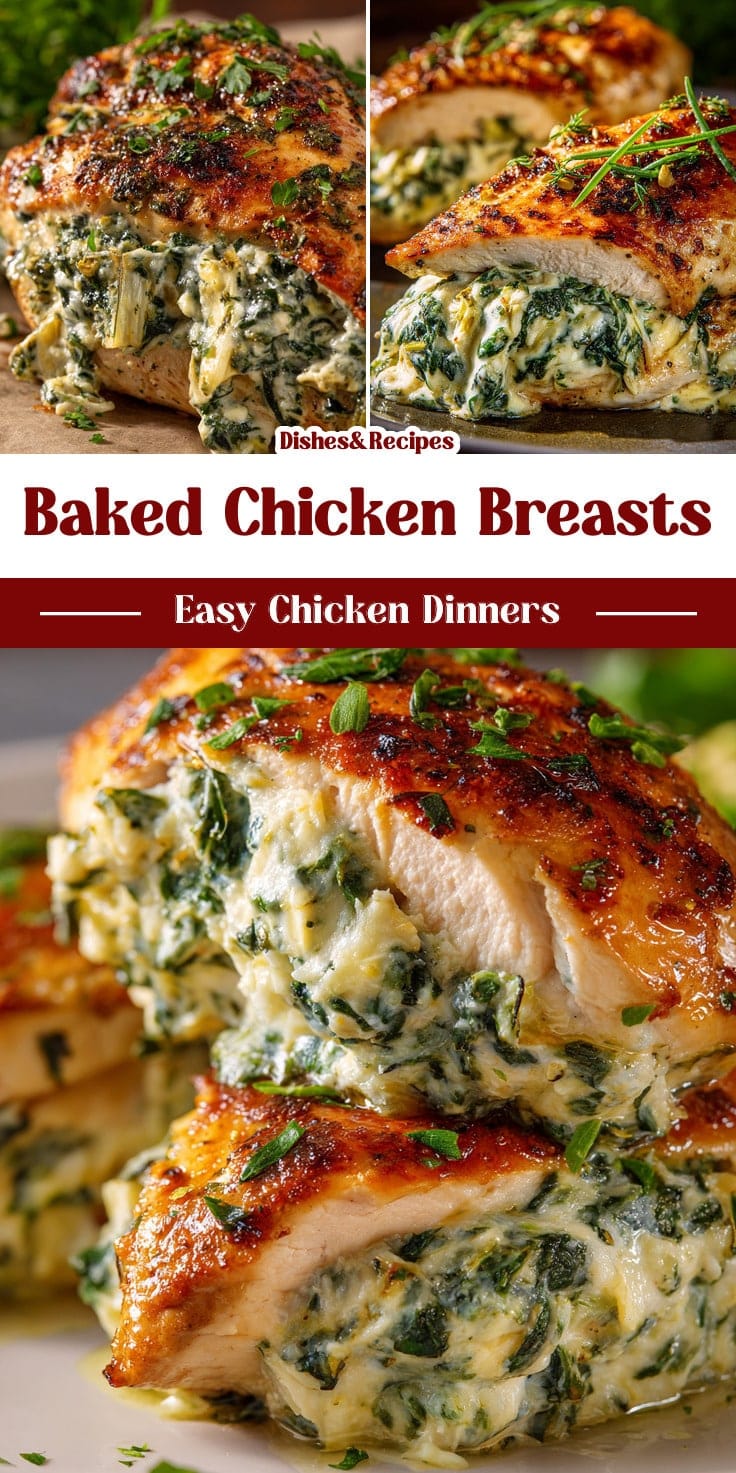 Creamy Spinach Artichoke Stuffed Chicken (Baked in Oven) 14 Creamy Spinach Artichoke Stuffed Chicken (Baked in Oven)