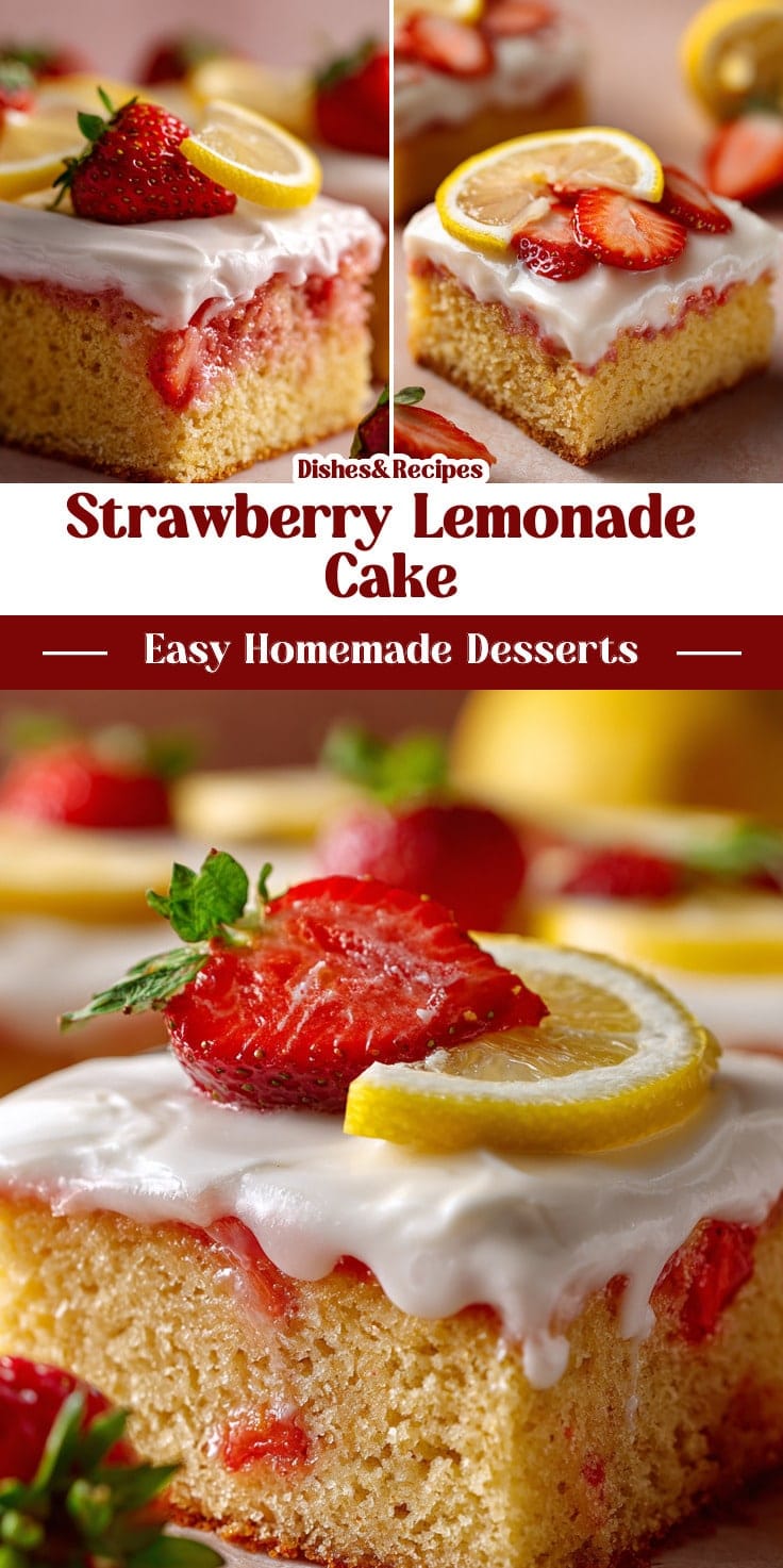 Strawberry Lemonade Cake That's Perfect for Summer