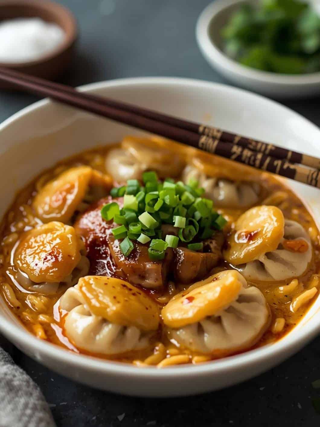 Easy Warm Meals: One-Pot Dumpling Ramen Bowl