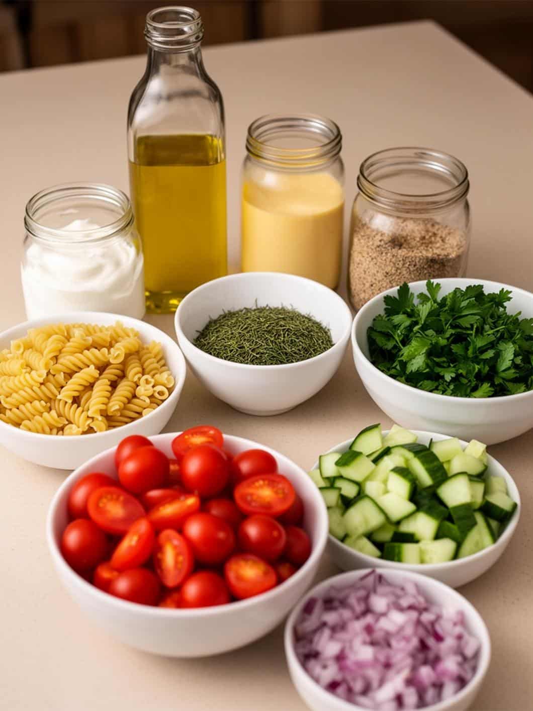 Healthy Greek Yogurt Pasta Salad That Feels Like Comfort Food
