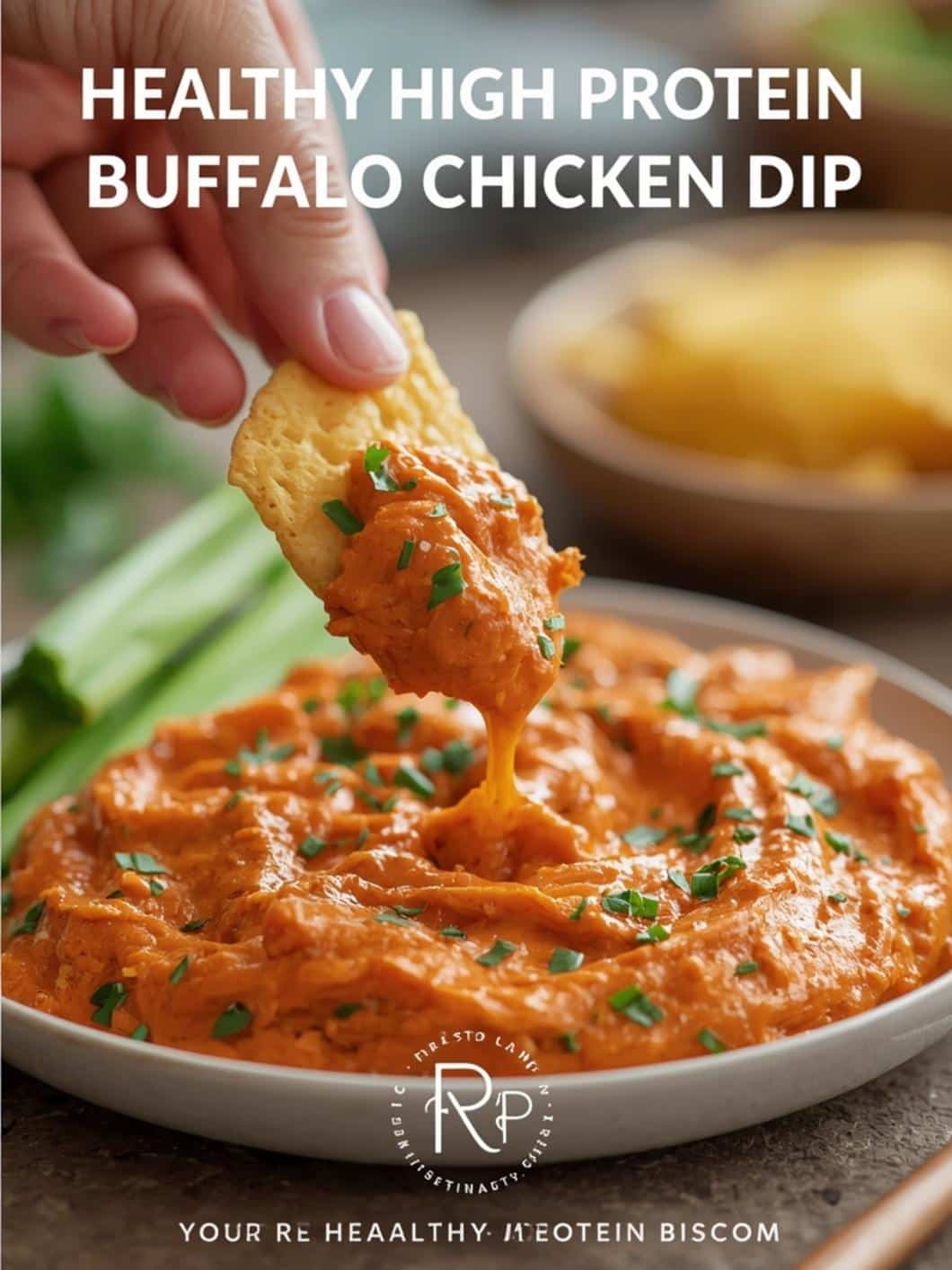Healthy High Protein Buffalo Chicken Dip (Easy Meal Prep)