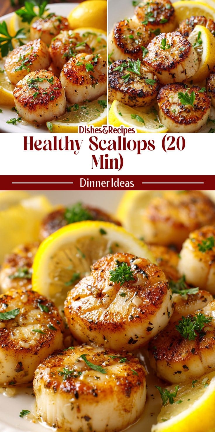 Healthy Lemon Garlic Scallops (20 Minutes)