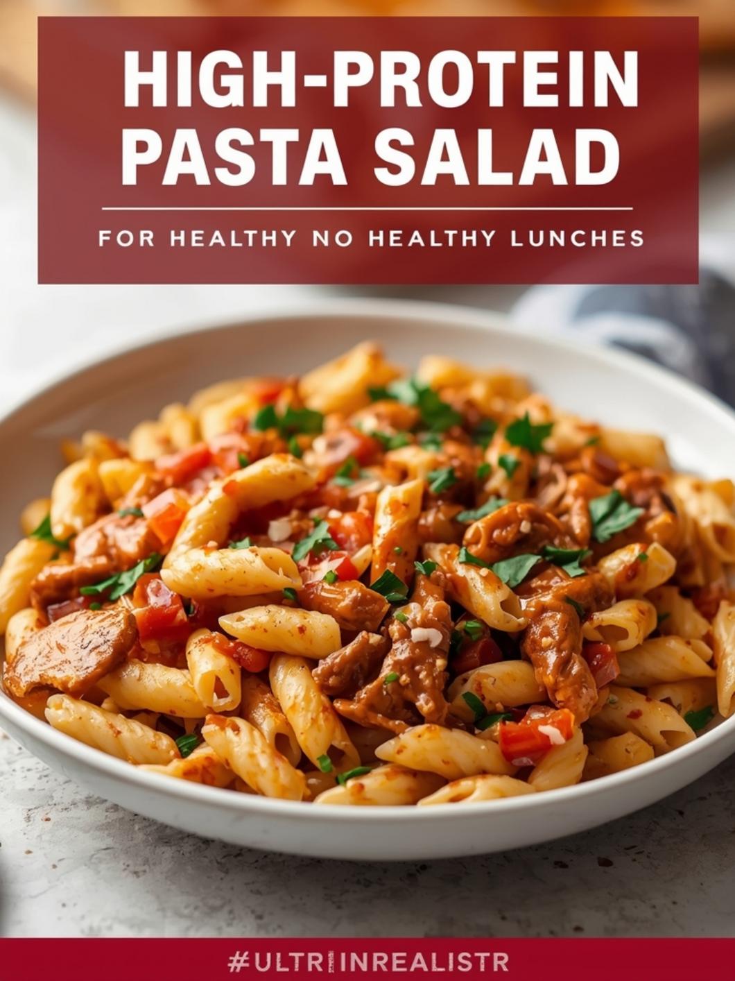 High-Protein BBQ Chicken Pasta Salad for Healthy Lunches