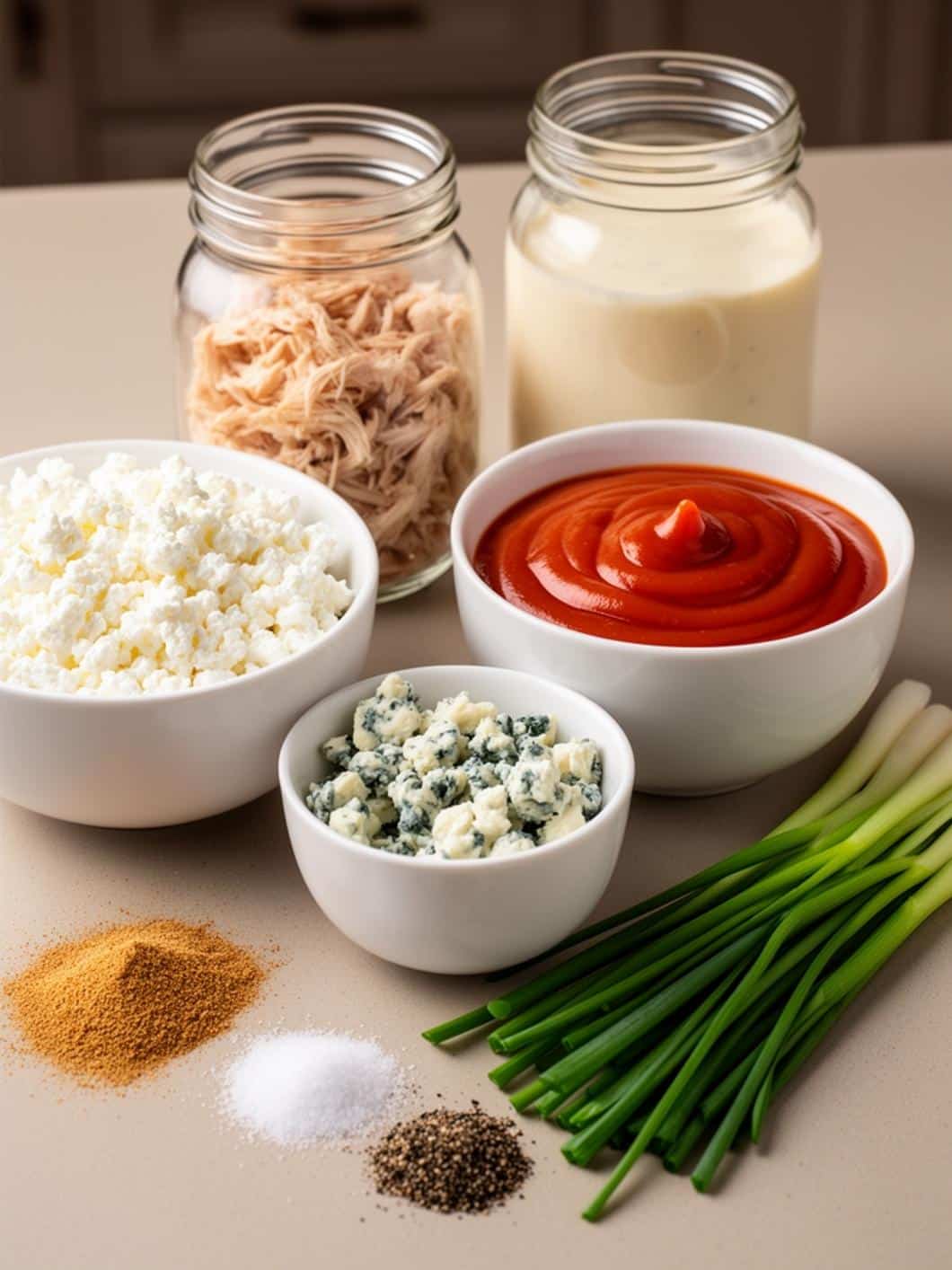 High-Protein Buffalo Chicken Dip (Cottage Cheese)