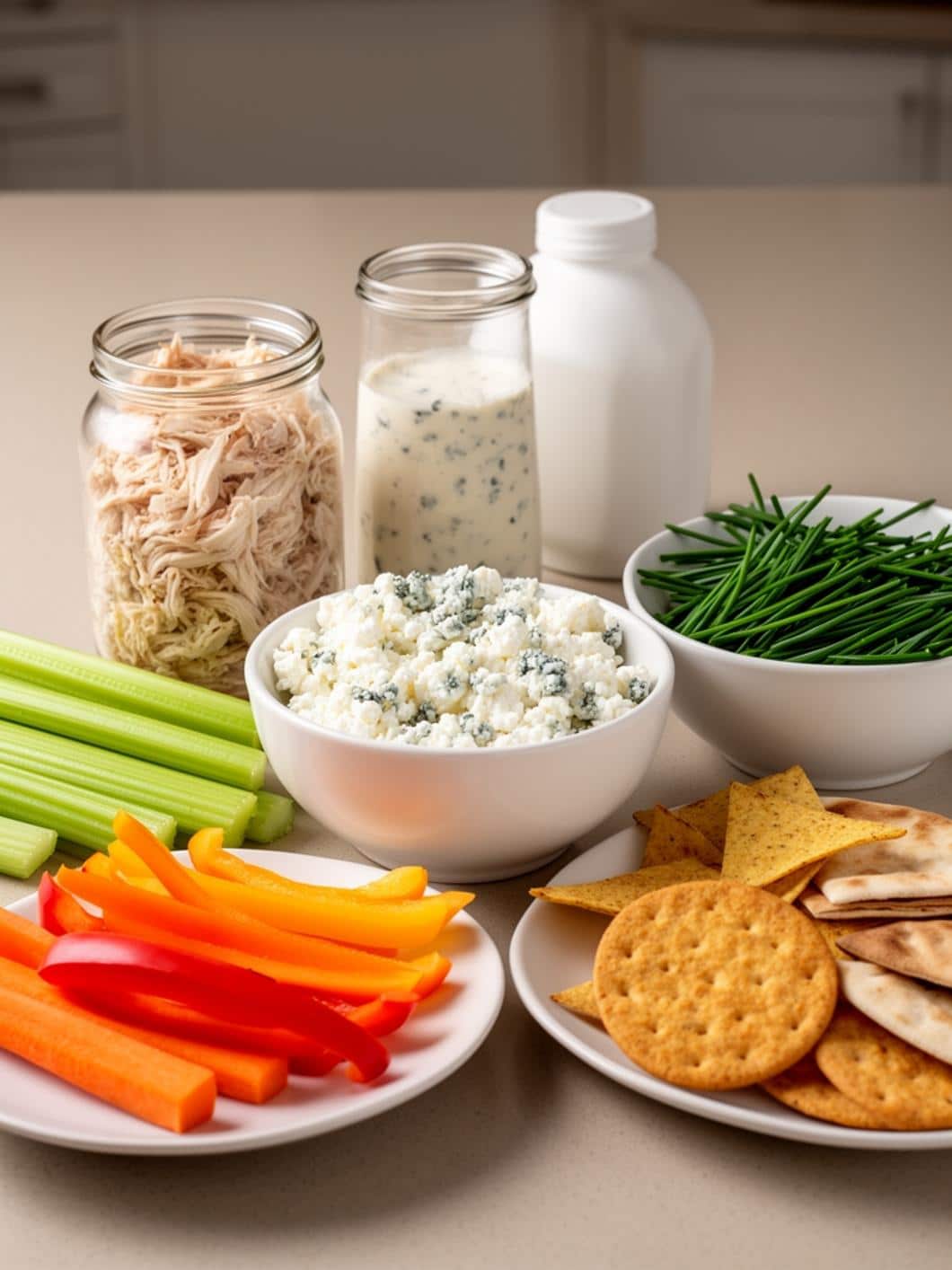 High-Protein Buffalo Chicken Dip for Super Bowl Parties