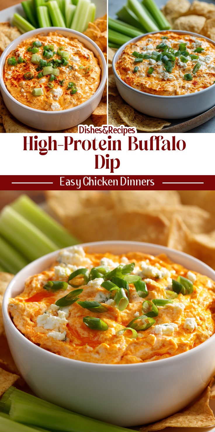 High-Protein Buffalo Chicken Dip (Cottage Cheese)