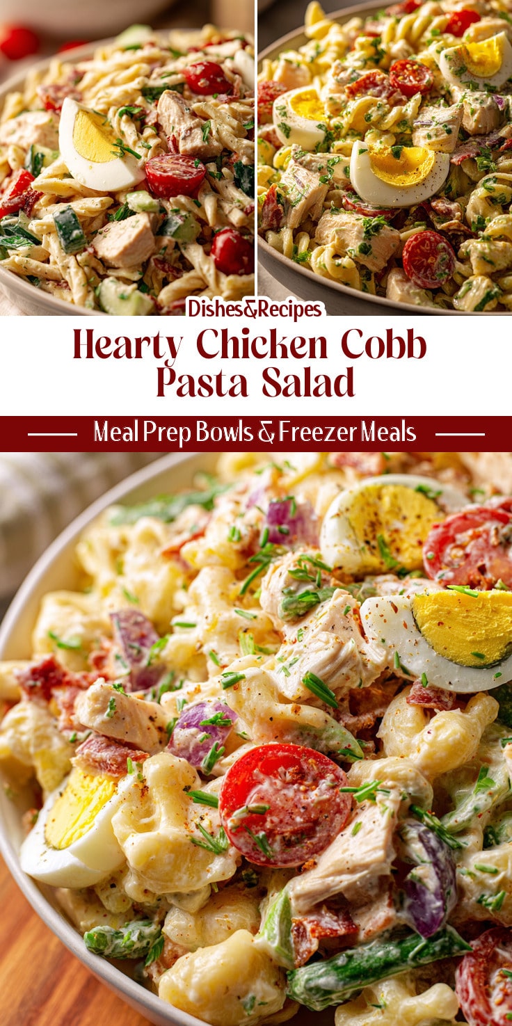 Hearty Chicken Cobb Pasta Salad for Picnics & Gatherings