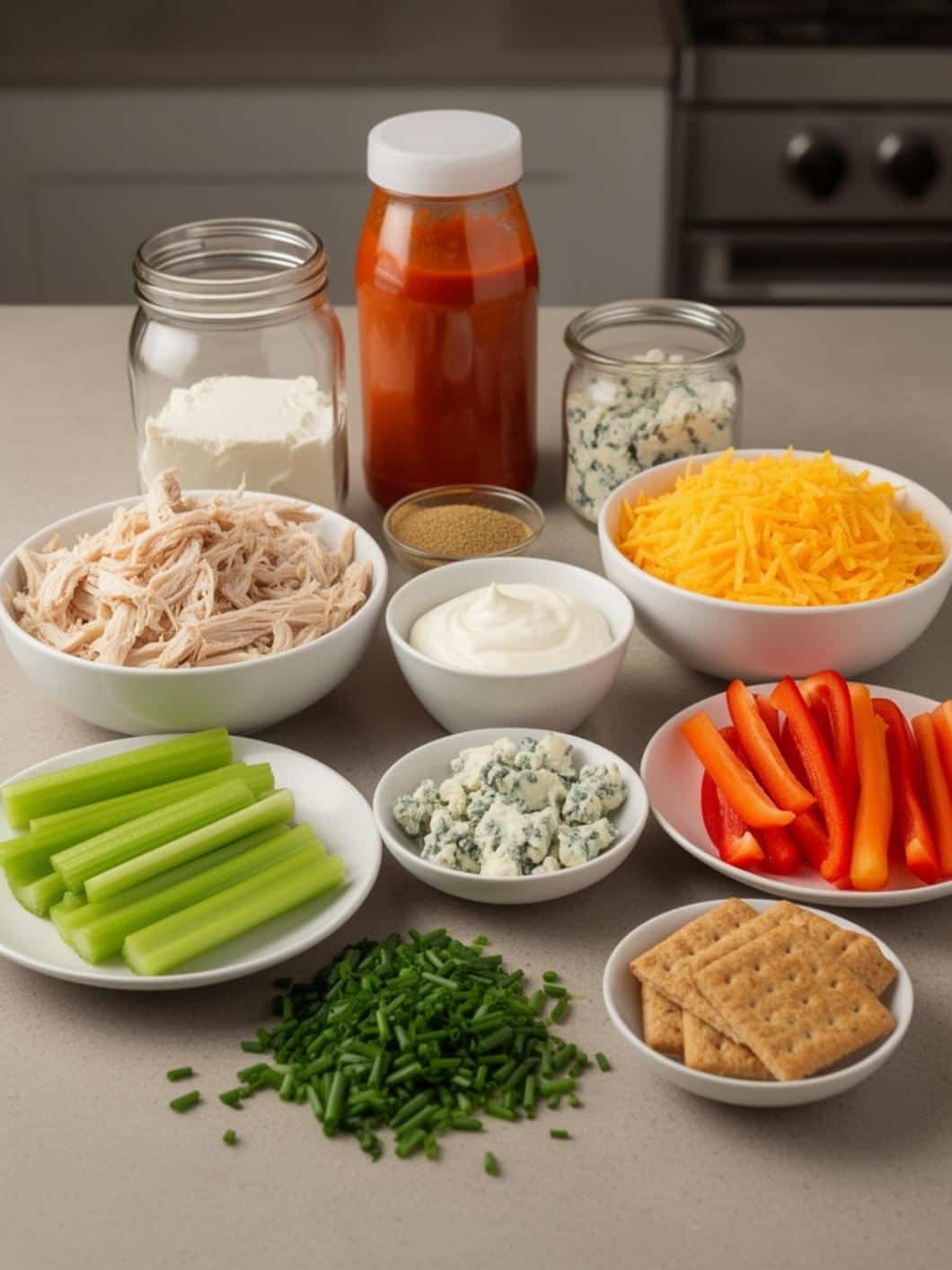 High Protein Football Food: Spicy Buffalo Dip