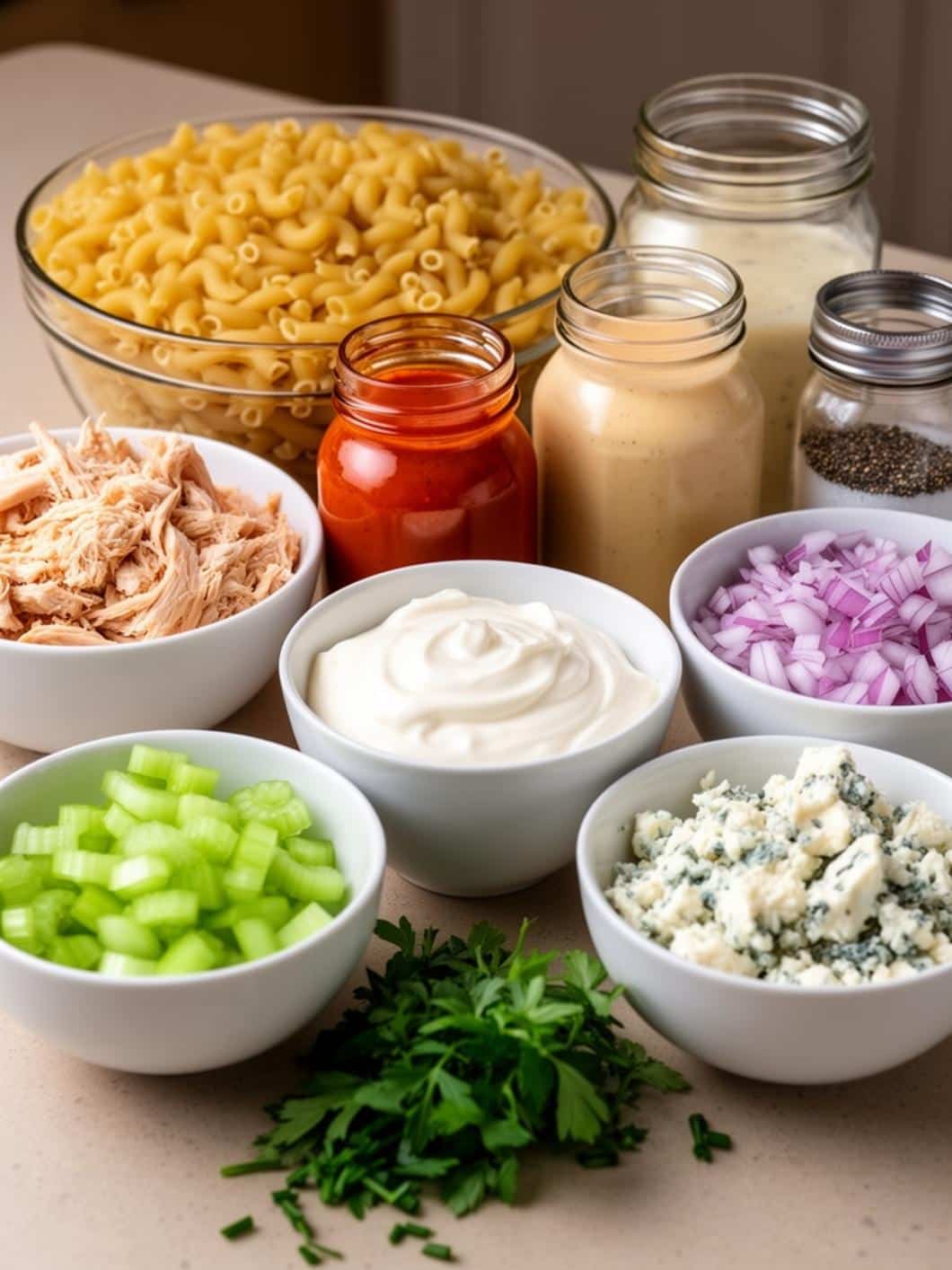 High Protein Pasta Salad for Quick Lunch Meal Prep