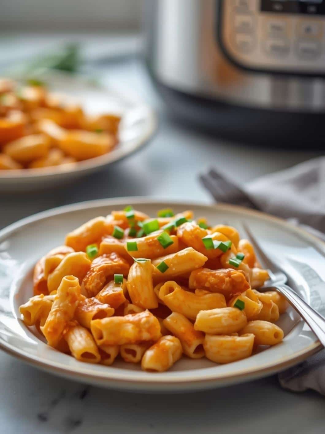 Instant Pot Buffalo Chicken Mac and Cheese