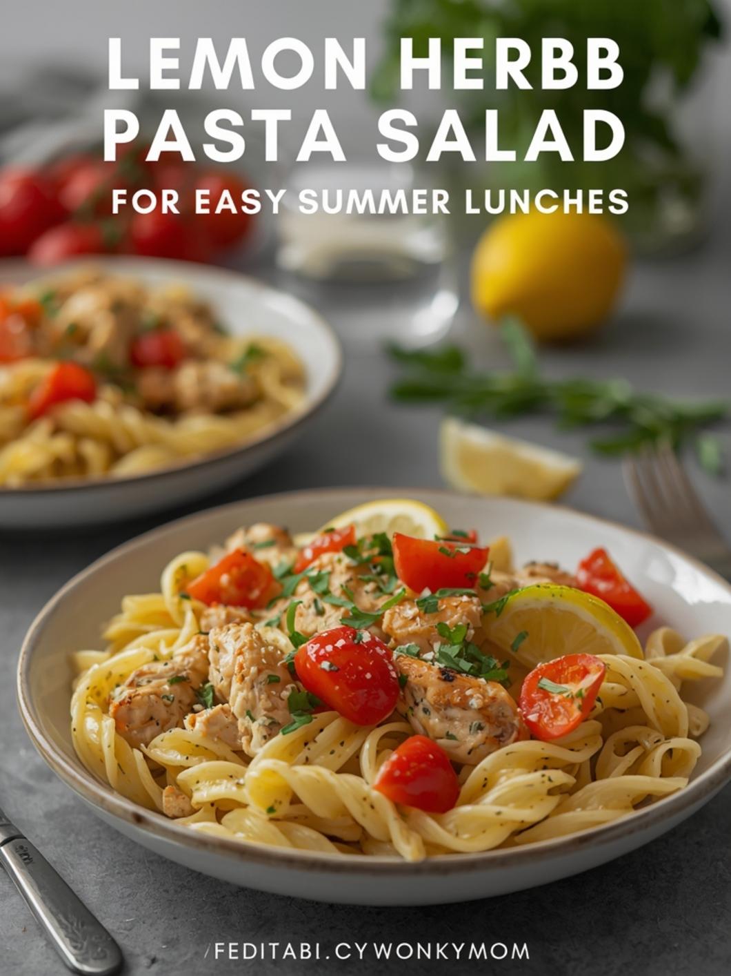 Lemon Herb Chicken Pasta Salad for Easy Summer Lunches 15 Lemon Herb Chicken Pasta Salad for Easy Summer Lunches