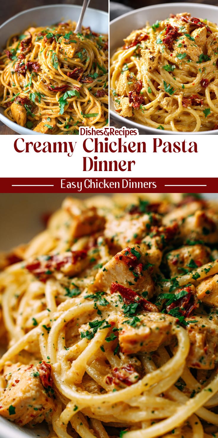 Creamy Sun-Dried Tomato Chicken Pasta (Cozy Dinner Idea)