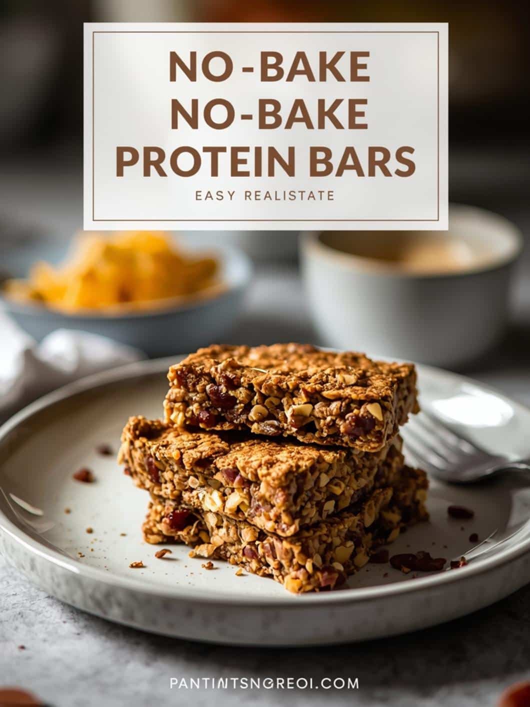 No-Bake Protein Bars Made With Pantry Ingredients Only (Cheap Filling Snacks)