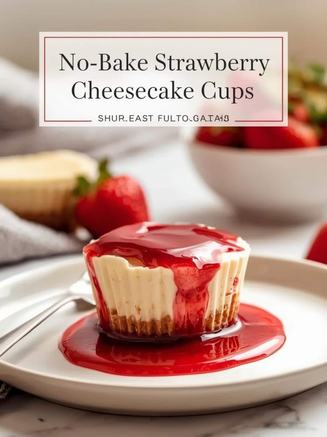 No-Bake Strawberry Cheesecake Cups for Easy Dessert