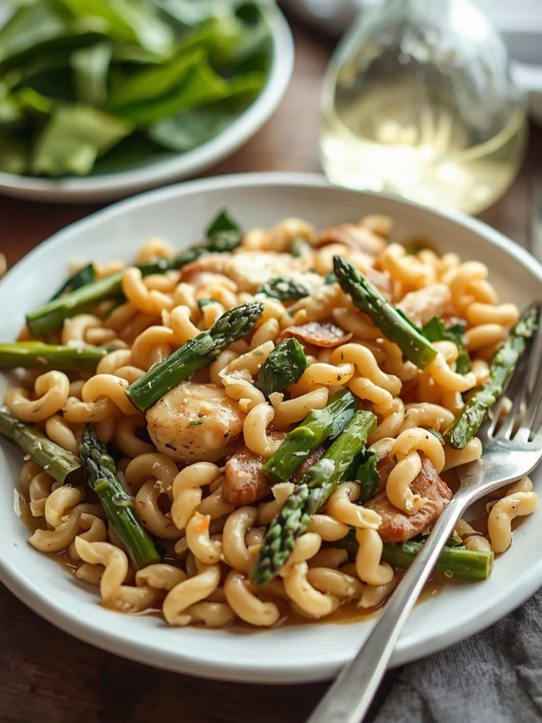 One Pot Lemon Chicken Orzo with Asparagus & Spinach (30 Minutes)