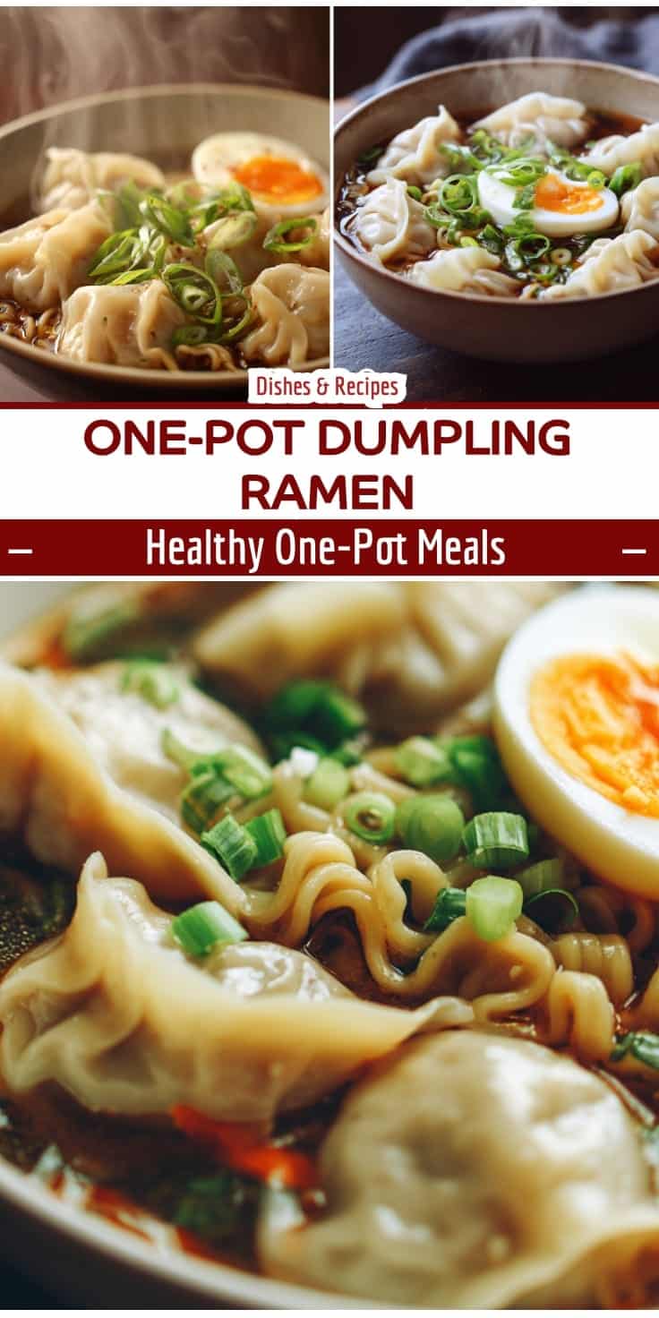 Easy Warm Meals: One-Pot Dumpling Ramen Bowl