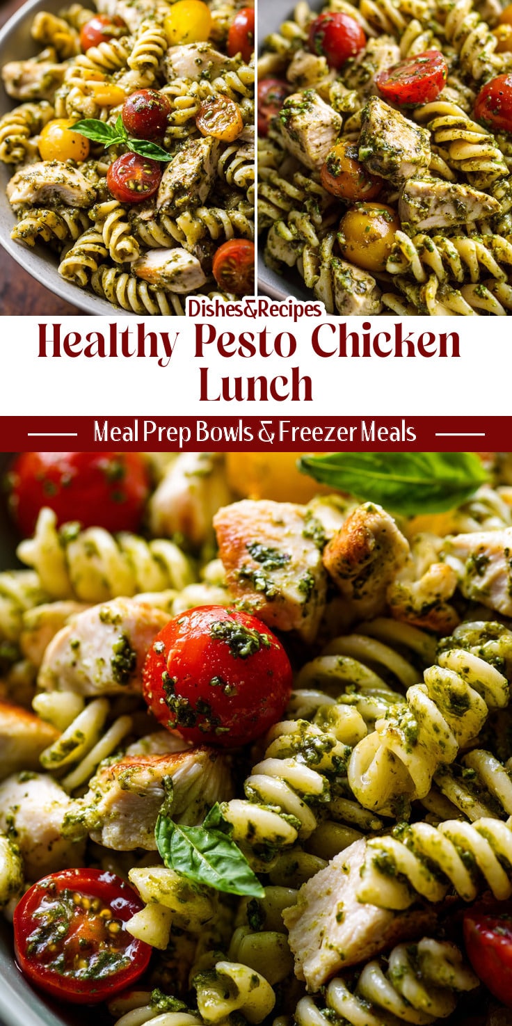 High-Protein Pesto Chicken Pasta Salad (Healthy Lunch)