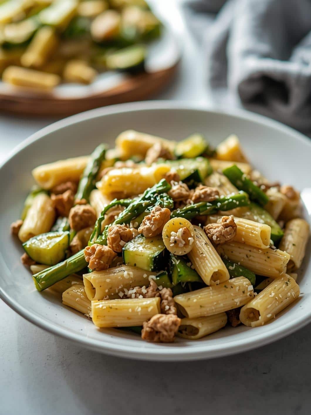 Protein Pasta Salad with Roasted Zucchini (Outcome)