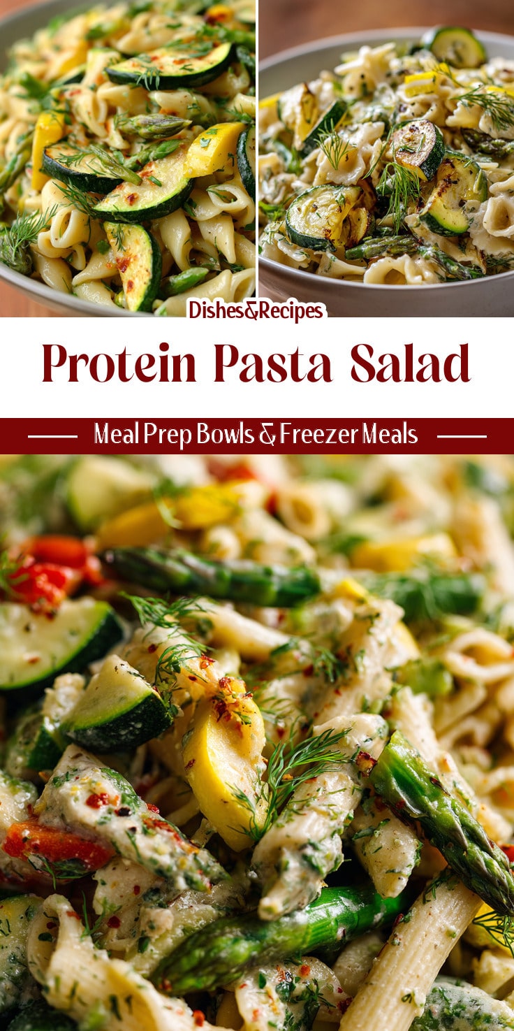 Protein Pasta Salad with Roasted Zucchini (Outcome)