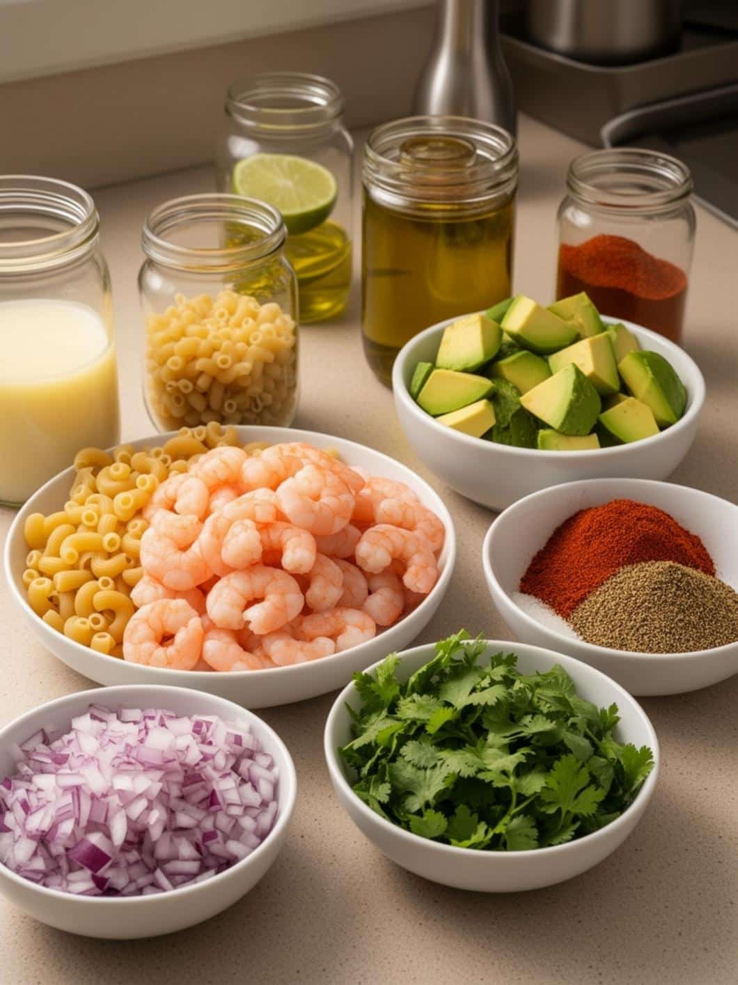 Refreshing Avocado Lime Shrimp Pasta Salad for Summer
