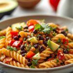 Southwest Black Bean Protein Pasta Salad for Easy Weeknight Meals 12 =
