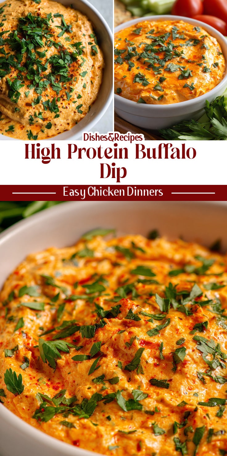 High Protein Football Food: Spicy Buffalo Dip