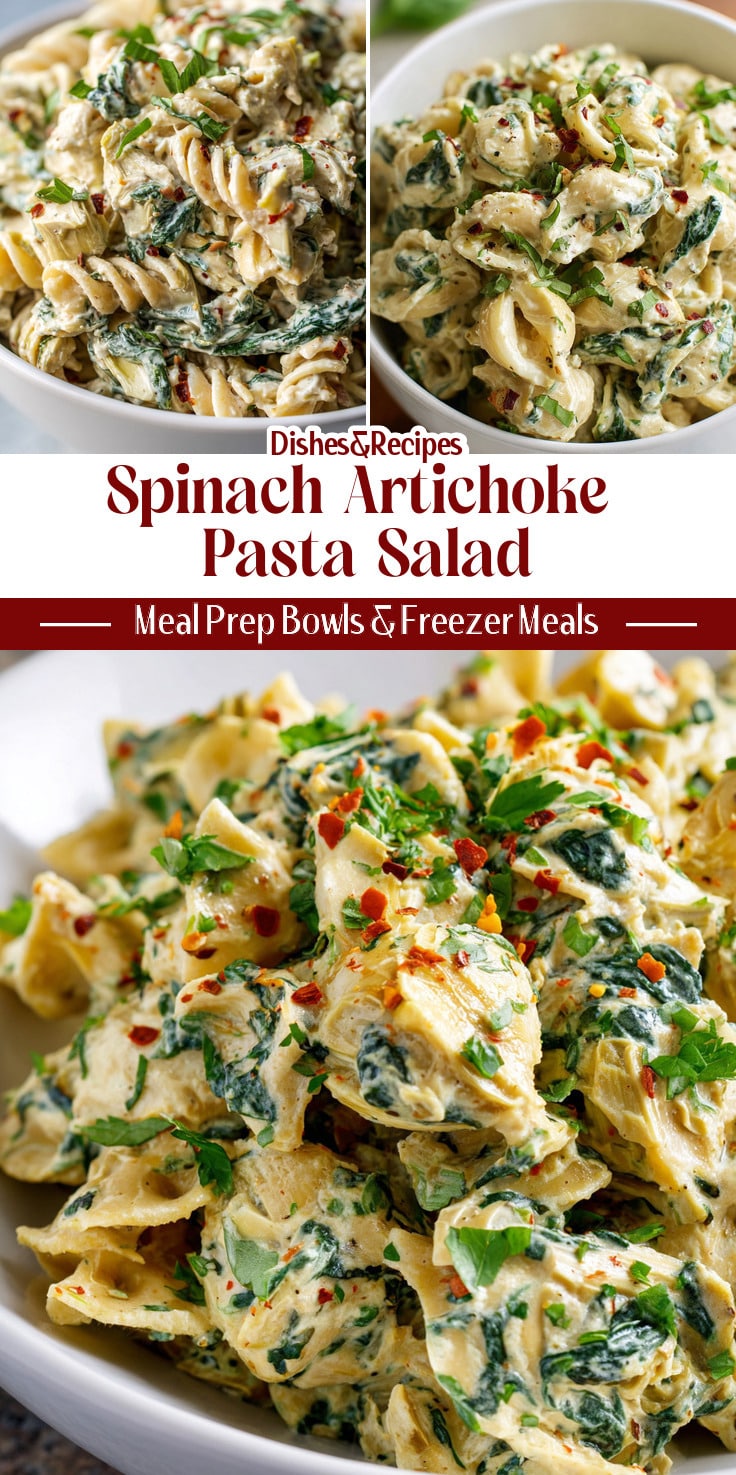 Spinach Artichoke Protein Pasta Salad for Easy Weeknight Meals