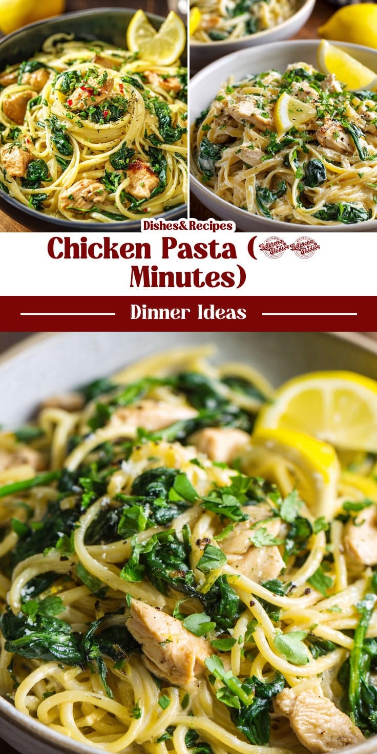 Spring Chicken Pasta with Spinach & Lemon (30 Minutes)