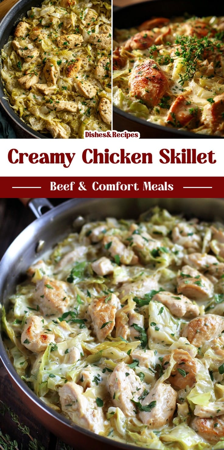 Creamy Chicken and Cabbage Skillet (Comfort Food)