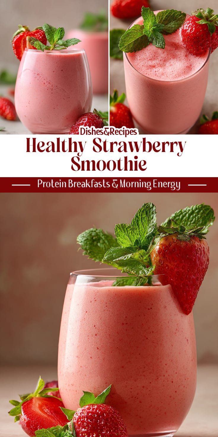 Healthy Strawberry Smoothie That's Thick & Creamy
