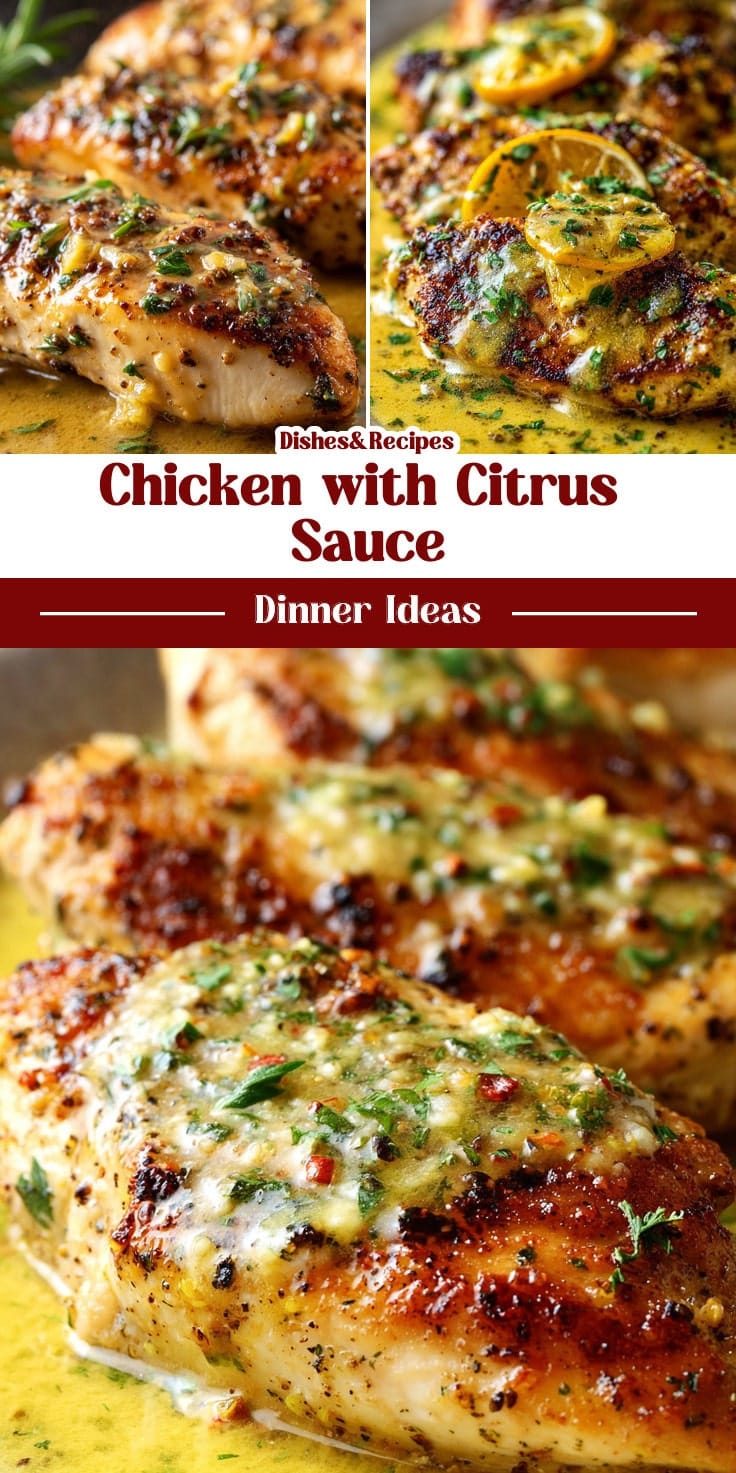 Pan-Seared Chicken with Citrus Butter Sauce (Date Night Dinner)