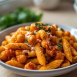 Vegan Buffalo Chickpea Pasta Salad for Easy Weeknight Meals 12 =